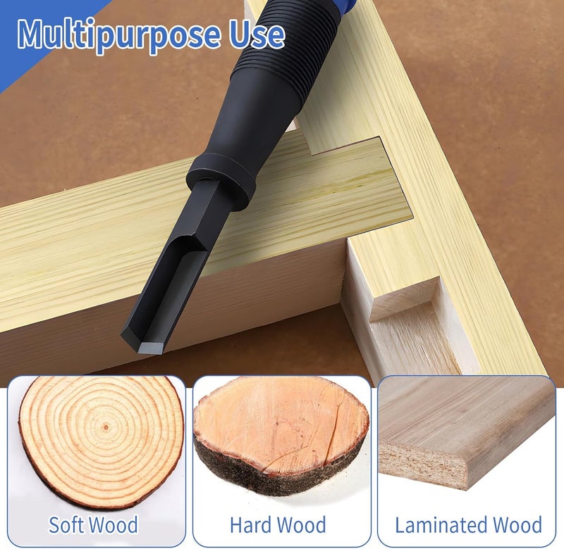 dcvbny 2-Pack Corner Chisel Set 8mm & 12mm – Square Mortise Chisel for 90° Precision Cuts – Hinge Recess Tool for Door Installation, Wood Carving, Framing & Woodworking - Image 3